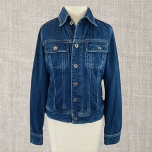 Tommy Hilfiger Y2K Classic Denim Blue Trucker Jacket Unisex Sz L